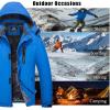 imageMAGCOMSEN Mens Winter Coats Ski Snow Rain Jackets Water Resistant with Hood Warm Fleece Parka Hiking Fishing WorkBright Blue