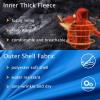 imageMAGCOMSEN Mens Winter Coats Ski Snow Rain Jackets Water Resistant with Hood Warm Fleece Parka Hiking Fishing WorkBright Blue
