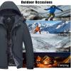 imageMAGCOMSEN Mens Winter Coats Ski Snow Rain Jackets Water Resistant with Hood Warm Fleece Parka Hiking Fishing WorkDark Grey