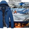 imageMAGCOMSEN Mens Winter Coats Ski Snow Rain Jackets Water Resistant with Hood Warm Fleece Parka Hiking Fishing WorkDenim Blue