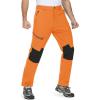 imageMAGCOMSEN Mens Winter Pants Fleece Lined Ski Snow Pants Water Resistant 4 Zip Pockets Outdoor PantsOrange