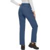 imageMAGCOMSEN Womens Fleece Lined Waterproof Insulated Softshell Pants Outdoor Snow Ski Pants Winter Warm Hiking PantsBlue Grey