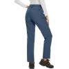 imageMAGCOMSEN Womens Fleece Lined Waterproof Insulated Softshell Pants Outdoor Snow Ski Pants Winter Warm Hiking PantsDark Blue