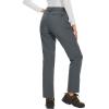 imageMAGCOMSEN Womens Fleece Lined Waterproof Insulated Softshell Pants Outdoor Snow Ski Pants Winter Warm Hiking PantsDark Grey