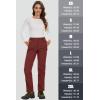 imageMAGCOMSEN Womens Fleece Lined Waterproof Insulated Softshell Pants Outdoor Snow Ski Pants Winter Warm Hiking PantsDark Orange
