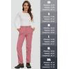 imageMAGCOMSEN Womens Fleece Lined Waterproof Insulated Softshell Pants Outdoor Snow Ski Pants Winter Warm Hiking PantsGrey Pink