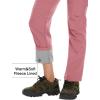 imageMAGCOMSEN Womens Fleece Lined Waterproof Insulated Softshell Pants Outdoor Snow Ski Pants Winter Warm Hiking PantsGrey Pink