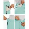 imageMAGCOMSEN Womens Fleece Lined Waterproof Insulated Softshell Pants Outdoor Snow Ski Pants Winter Warm Hiking PantsLight Lake Blue