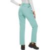 imageMAGCOMSEN Womens Fleece Lined Waterproof Insulated Softshell Pants Outdoor Snow Ski Pants Winter Warm Hiking PantsLight Lake Blue