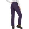 imageMAGCOMSEN Womens Fleece Lined Waterproof Insulated Softshell Pants Outdoor Snow Ski Pants Winter Warm Hiking PantsPurple