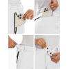 imageMAGCOMSEN Womens Fleece Lined Waterproof Insulated Softshell Pants Outdoor Snow Ski Pants Winter Warm Hiking PantsWhite