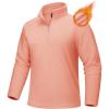 imageMAGCOMSEN Mens QuarterZip Pullover Polar Fleece Sweatshirt Stand Collar Long Sleeve Shirt for Men Thermal Winter FallApricot