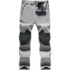 imageMAGCOMSEN Mens Winter Pants Fleece Lined Ski Snow Pants Water Resistant 4 Zip Pockets Outdoor PantsLight Grey