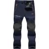 imageMAGCOMSEN Mens Winter Pants Fleece Lined Ski Snow Pants Water Resistant 4 Zip Pockets Outdoor PantsNavy
