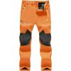 imageMAGCOMSEN Mens Winter Pants Fleece Lined Ski Snow Pants Water Resistant 4 Zip Pockets Outdoor PantsOrange