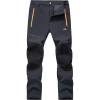 imageMAGCOMSEN Winter Pants for Men Snow Ski Pants Fleece Lined Water Resistant Softshell Hiking Pants 4 PocketsDark Grey