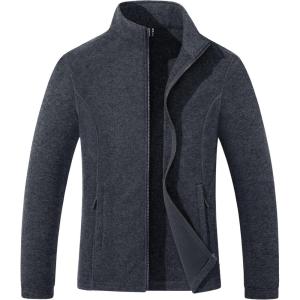 imageMAGCOMSEN Fleece Jacket Women Zip UP Lightweight Soft Polar Warm Winter Jackets for Women with Pockets Outdoor HikingAblack