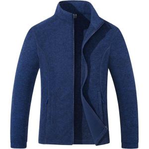 imageMAGCOMSEN Fleece Jacket Women Zip UP Lightweight Soft Polar Warm Winter Jackets for Women with Pockets Outdoor HikingDark Blue