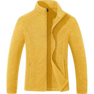 imageMAGCOMSEN Fleece Jacket Women Zip UP Lightweight Soft Polar Warm Winter Jackets for Women with Pockets Outdoor HikingGinger