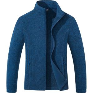 imageMAGCOMSEN Fleece Jacket Women Zip UP Lightweight Soft Polar Warm Winter Jackets for Women with Pockets Outdoor HikingMedium Blue