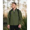imageMAGCOMSEN Mens Fleece Lined Softshell Jacket Waterproof Windbreaker Rain Jacket for Tactical HikingArmy Green