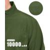 imageMAGCOMSEN Mens Fleece Lined Softshell Jacket Waterproof Windbreaker Rain Jacket for Tactical HikingArmy Green