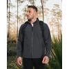 imageMAGCOMSEN Mens Fleece Lined Softshell Jacket Waterproof Windbreaker Rain Jacket for Tactical HikingDark Grey
