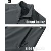 imageMAGCOMSEN Mens Fleece Lined Softshell Jacket Waterproof Windbreaker Rain Jacket for Tactical HikingDark Grey