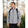 imageMAGCOMSEN Mens Fleece Lined Softshell Jacket Waterproof Windbreaker Rain Jacket for Tactical HikingLight Grey