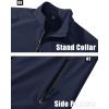 imageMAGCOMSEN Mens Fleece Lined Softshell Jacket Waterproof Windbreaker Rain Jacket for Tactical HikingNavy