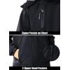 imageMAGCOMSEN Mens Winter Coats Water Resistant Ski Snow Jacket Warm Fleece Parka Raincoats With MultiPocketsBlack