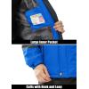 imageMAGCOMSEN Mens Winter Coats Water Resistant Ski Snow Jacket Warm Fleece Parka Raincoats With MultiPocketsBlue