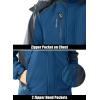 imageMAGCOMSEN Mens Winter Coats Water Resistant Ski Snow Jacket Warm Fleece Parka Raincoats With MultiPocketsDenim Blue