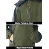 imageMAGCOMSEN Mens Winter Coats Water Resistant Ski Snow Jacket Warm Fleece Parka Raincoats With MultiPocketsGreen
