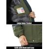 imageMAGCOMSEN Mens Winter Coats Water Resistant Ski Snow Jacket Warm Fleece Parka Raincoats With MultiPocketsGreen