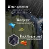 imageMAGCOMSEN Mens Winter Coats Water Resistant Ski Snow Jacket Warm Fleece Parka Raincoats With MultiPocketsGreen