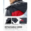 imageMAGCOMSEN Mens Winter Coats Water Resistant Ski Snow Jacket Warm Fleece Parka Raincoats With MultiPocketsRed
