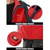 imageMAGCOMSEN Mens Winter Coats Water Resistant Ski Snow Jacket Warm Fleece Parka Raincoats With MultiPocketsRed