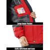 imageMAGCOMSEN Mens Winter Coats Water Resistant Ski Snow Jacket Warm Fleece Parka Raincoats With MultiPocketsRed