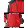 imageMAGCOMSEN Mens Winter Coats Water Resistant Ski Snow Jacket Warm Fleece Parka Raincoats With MultiPocketsRed