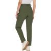 imageMAGCOMSEN Womens Fleece Lined Hiking Pants Waterproof Insulated Outdoor Snow Ski Pants Warm Winter Softshell PantsArmy Green