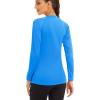 imageMAGCOMSEN Womens Long Sleeve Shirts UPF 50 Sun Protection Shirts for Hiking Fishing Workout Rash GuardAzure