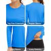 imageMAGCOMSEN Womens Long Sleeve Shirts UPF 50 Sun Protection Shirts for Hiking Fishing Workout Rash GuardAzure