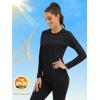 imageMAGCOMSEN Womens Long Sleeve Shirts UPF 50 Sun Protection Shirts for Hiking Fishing Workout Rash GuardBlack