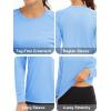 imageMAGCOMSEN Womens Long Sleeve Shirts UPF 50 Sun Protection Shirts for Hiking Fishing Workout Rash GuardBlue