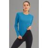 imageMAGCOMSEN Womens Long Sleeve Shirts UPF 50 Sun Protection Shirts for Hiking Fishing Workout Rash GuardBlue Green