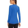 imageMAGCOMSEN Womens Long Sleeve Shirts UPF 50 Sun Protection Shirts for Hiking Fishing Workout Rash GuardBlue Green