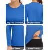 imageMAGCOMSEN Womens Long Sleeve Shirts UPF 50 Sun Protection Shirts for Hiking Fishing Workout Rash GuardBlue Green