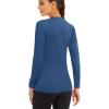imageMAGCOMSEN Womens Long Sleeve Shirts UPF 50 Sun Protection Shirts for Hiking Fishing Workout Rash GuardBlue Grey