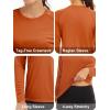 imageMAGCOMSEN Womens Long Sleeve Shirts UPF 50 Sun Protection Shirts for Hiking Fishing Workout Rash GuardDark Orange